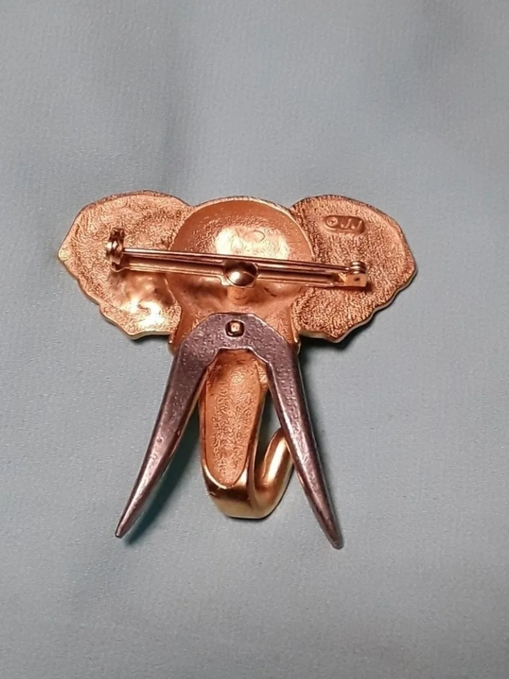 Vintage JJ Elephant Brooch Estate Signed